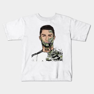 Football Legends Cristiano Ronaldo Real Madrid Robot Kids T-Shirt